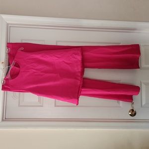 Victoria Beckham for Target Pink Fushchia Twill Cropped Top and Pant Set